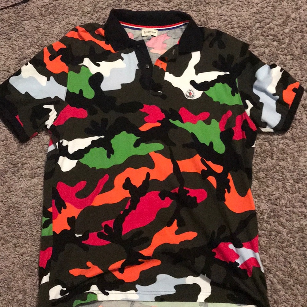 Moncler camo polo